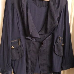 Adam Jacobs Navy Jacket AND Matching Sleeveless Top